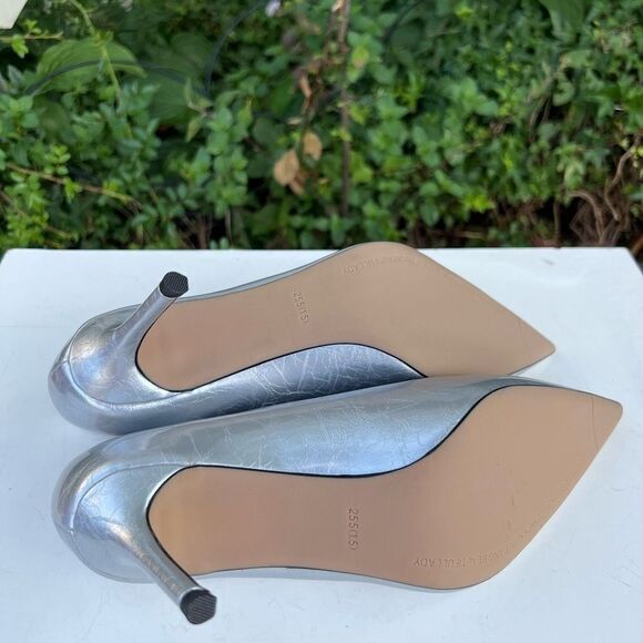 Big Tree Women Slip On Mid Heels Pumps Pointy Toe Patent Leather Sz 10 - Picture 5 of 7